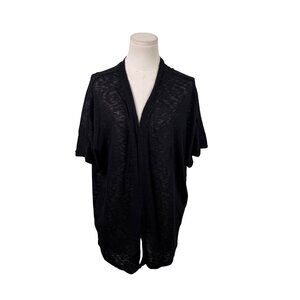 Hotouch Women’s Black Polyester/Spandex Open Front Cardigan Sweater Size L - New
